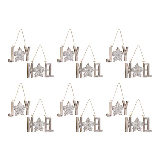 Joy & Noel Snowflake Ornament Set